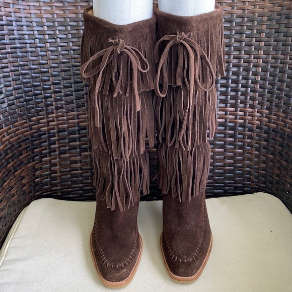 Michael Kors Suede Western Fringe Boots ( Free Shipping, Final Price) - Picture 2 of 15